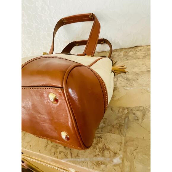 Coach cream brown stitch signature multicolored Carryall shoulder bag 11330 - Picture 7 of 10